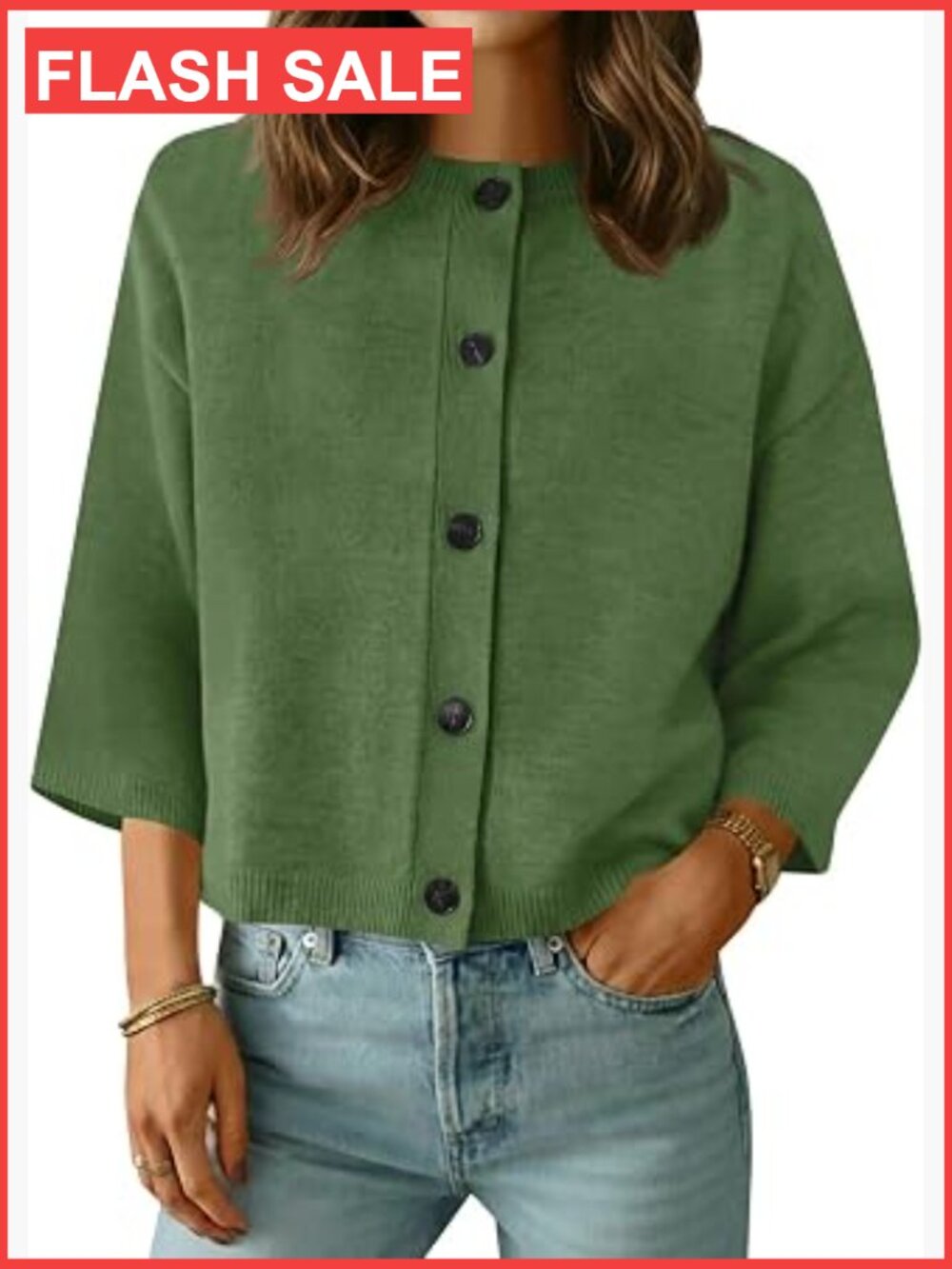 Womens Short Sleeve Cardigan Sweater Button Down Knit Top